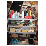 Misc. Garage Cleaners, Paints, Metal Storage Shelf