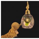 Ribbed Glass Perfume Atomizer Bottle w/Bulb Tazzel