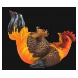Happy Feet Drinking Rooster Wine Bottle Holder