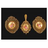 Ornate Gold Tone Rococo Style Decorative Plaques