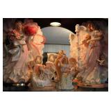 Fiber Optic & Porcelain Angels w/ Mini Chalises
