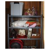 Metal Storage Shelf w/ Holiday Home Decor