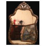 Ornate Gold Gilt Wall Mirror in Baroque Style