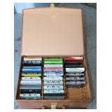 Brown Leather Style Cassette Tape Carrying Case