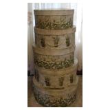 Set of 5 Spring Themed Wooden Nesting Boxes