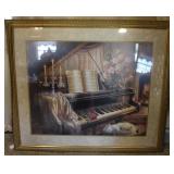 Sonata by Firelight by Artist Judy Gibson Framed