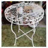 White Ornamental Metal Garden Bistro Table