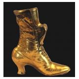 19th Cen. Brass Victorican High Heel Boot Vase