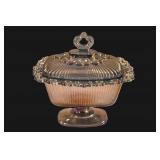 Iridescent Blue Windsor Carnival Pedestal Compote