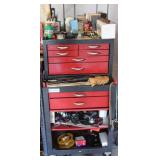 Rolling Metal Tool Chest & Cabinet Stack w/ Tools