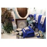 Oh Holy Night Blue & White Bathroom Decor Set