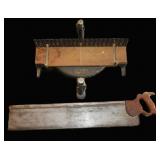 Stanley Cast Iron Miter Box & Back Saw