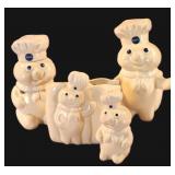 Ceramic Pillbury Doughboy Poppin Fresh Kitchen Set