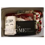 Christmas Table Linens w/ Blanket