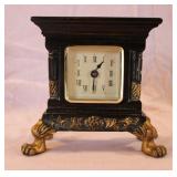 Antique Style Black & Gold Mantel Clock