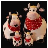 Ceramic Decorative Cow Kitchen Canisters & Shakers
