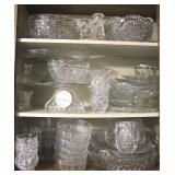 Cabinet Full of Clear Crystal Collection