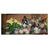 Potted Faux Decorative Flowers