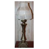 Ornate Metallic Base Accent Table Lamp #1