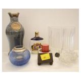 GROUPING: VASES, CANDLE HOLDER, ETC.