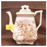 B.H. & P. S. STONEWARE TEA POT