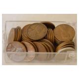 SILVER CANADA DIME, 3 WHEAT PENNIES, PENNIES FROM