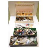 GROUPING: COSTUME JEWELRY AND JEWELRY BOX