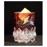 RED CUT TO CLEAR - ETCHED GLASS
