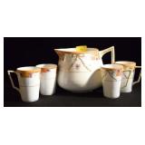 NIPPON LEMONDAE PITCHER AND 4 CUPS