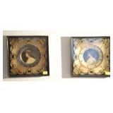 FRAMED LIMOGES STYLE PLATES - 2 TIMES BID