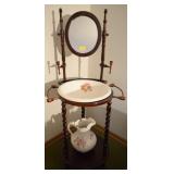 WASH STAND WITH BOWL AND PITCHER
