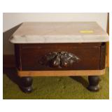 MARBLE TOP - ONE DRAWER STAND - 13" X 10" X 8"
