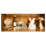 4 SETS OF BOOKENDS, ETC.