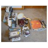 GROUPING: FRAMES, SHOE HORN, GLOVES, ETC.