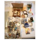 GROUPING: COSTUME JEWELRY AND 2 MIRRORED DRESSER