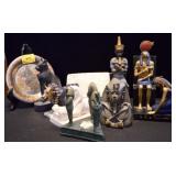 9 EGYPTIAN FIGURINES