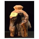 HAND CARVED CANDLE HOLDER BY DAN MORRIS