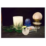 GROUPING: CANDLE HOLDERS, ETC.