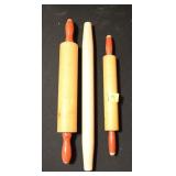 3 VINTAGE ROLLING PINS