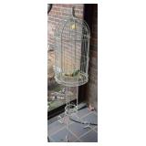 WROUGTH IRON BIRD CAGE ON STAND