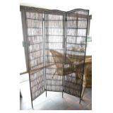 3 SECTION RATTAN ROOM DIVIDER