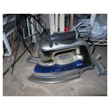 2 SHARK IRONS AND 3 IRONING BOARDS