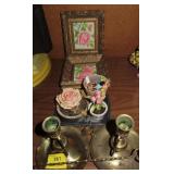 GROUPING: FRAMES, CANDLE HOLDERS, ETC.