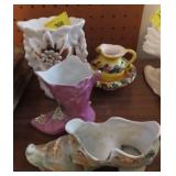 CERAMIC SHOE, BOOT, VASES