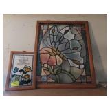 2 STAINED GLASS PANELS