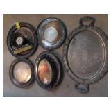 GROUPING: SILVER PLATE SERVING PIECES
