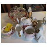 GROUPING: MINIATURES: TEA SET, FIGURINES, ETC.