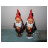 PAIR CERAMIC GNOMES