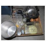 GROUPING: KITCHENWARE, COFFEE POT, ETC.