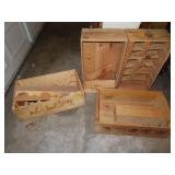 4 WINE BOXES